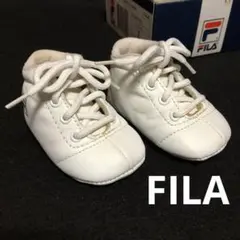 ベビーブーツ　ベビーシューズ　フィラ　FILA　革　白　ファーストシューズ