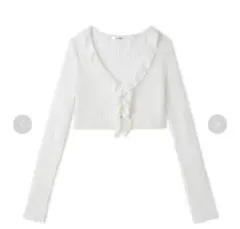 SNIDEL シアーフリルカーディガン