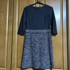 23区 長袖ひざ丈ワンピース 32