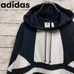 P28【即完売モデル】アディダス　ビッグロゴ　トレフォイル　パーカー