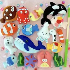 ニャンコ　商品違い多い❌翌日受取通知⭕️様 まとめ2点 フェルト魚つりハンドメイド
