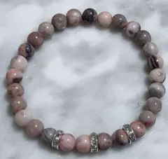 ピンクゼブラジャスパー デザインブレスレット デザブレ 天然石 パワーストーン