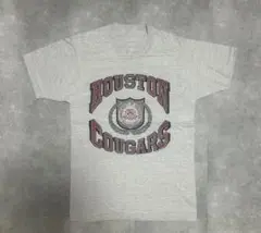 【90's】　ヒューストンカレッジ Tシャツ グレー シングルステッチのサムネイル
