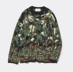 GU beautiful people  グラフィックニットプルオーバー L