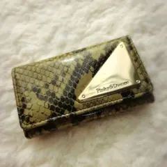 【PINKY&DIANNE】パイソン柄 キーケース ミニミラー付き エナメル