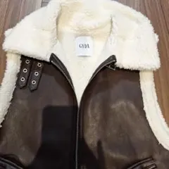GYDA フェイクレザー ボア ベスト