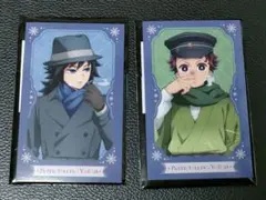 鬼滅の刃【AGF2025】ホログラム缶バッジ【4点セット】冨岡義勇＆竈門炭治郎 鬼滅の刃」炭治郎、義勇、童磨、猗窩座…13名のトレーディング新