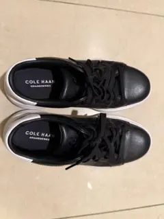 COLE HAAN レザー スニーカー ブラック/ホワイト