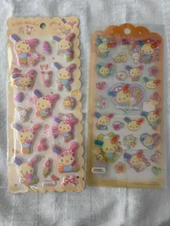 ウサハナ　ドロップジェリーシール　ぷっくりシール　２点セット