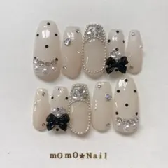 オーダー ネイルチップ フレンチガーリー 韓国 量産型18