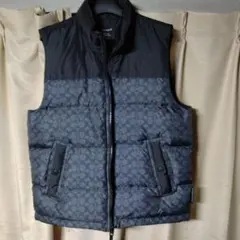 COACH　シグネチャーダウン　　 黒×チャコールグレー　Ｍ