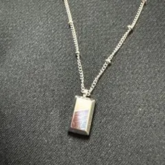 台形型シルバーネックレス