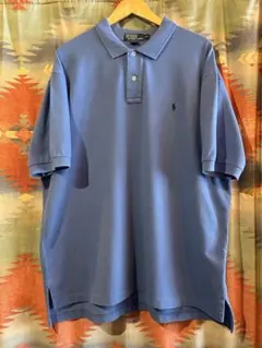 90s Polo by Ralph Lauren 半袖ポロシャツ ブルーXXL