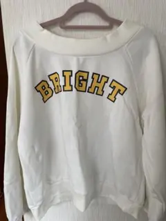 BRIGHT ロゴ スウェット トレーナー ホワイトのサムネイル