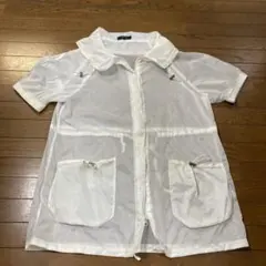 상태좋음 COMME CA ISM シアーブルゾン 半袖ホワイト F