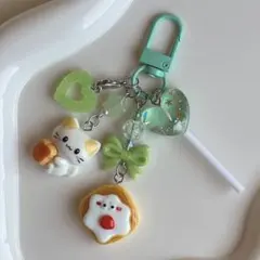 フーミン様　3点おまとめ　ビーズキーホルダー　じゃらじゃらキーホルダー　猫