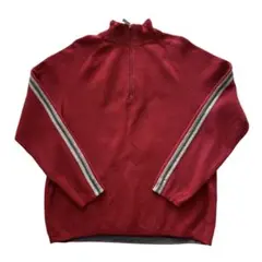 00s Eddie Bauer ハーフジップコットンニット ラグラン