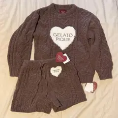 ジェラートピケ ハートプルオーバー 2点セット