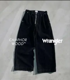 camphor wood wrangler 2タックワイドバギーフロッキーデニム - メルカリ