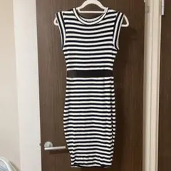 Lily Brown ノースリーブ ストライプ ワンピース