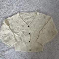 mysty woman アイボリー ニット カーディガン