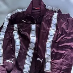 希少 定番 人気色 L プーマ ジャージ 3点セット パンツ PUMA エンジ