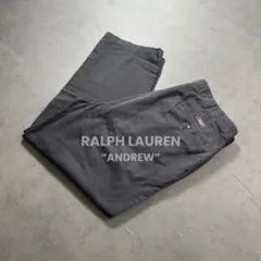 PoloRalphLaurenANDREWフェードブラック墨黒ポロチノW38古着