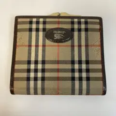 BURBERRY ノバチェック がま口 二つ折り財布