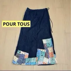 感謝sale❤️9426❤️POUR TOUS❤️ゆったり＆可愛いフレアスカート