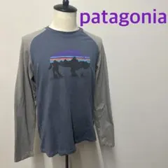 パタゴニアロングスリーブTシャツネイビー×グレメンズMサイズ相当24時間発送