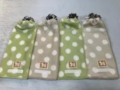 おりこうエプロン ドットふわふわタオル猫タグ4枚セット