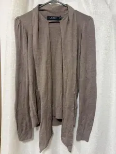 LAUREN RALPH LAUREN シルク混 ショールカラーニット XS