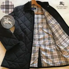 美品/Lサイズ●バーバリーブラックレーベル キルティングジャケット ノバチェック