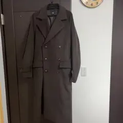 HARE ブラウン ダブルブレストコート S