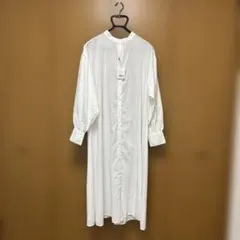 ［タグ付き新品］レディースブラウス、ロング丈、ホワイト