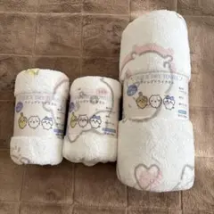 ちいかわ クイックドライタオル ハート＆スター柄 3点セット