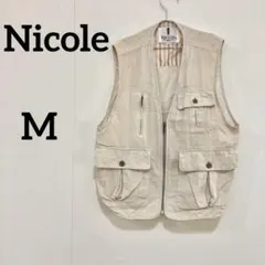 Nicole St Gilles】フィッシングベスト 多ポケット M ベージュ