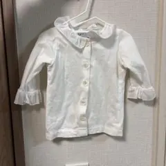 agnès b. フリル付きホワイトシャツ 6ヶ月