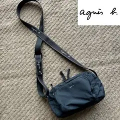 【お値下げ】agnes b. ショルダーバッグ ナイロン ロゴストラップ