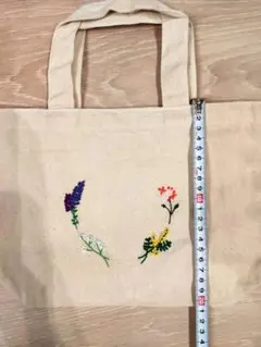 ハンドメイド　刺繍　ミニ　トートバッグ