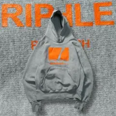 90s Lee 短丈パーカー サイドリブ グレー 差し色 RIPPLE Cboy