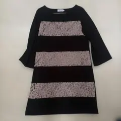 Anatelier 38 レースストライプワンピース