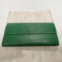 16☆超美品♪エピ長財布☆ポルトフォイユ・サラ☆グリーンカラー 