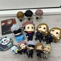 【まとめ売り】呪術廻戦 ミニフィギュア 五条悟 虎杖悠仁 缶バッジ カード