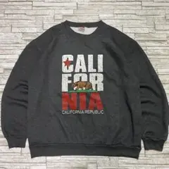 90s USA製 スウェット カリフォルニア ビッグロゴ ヴィンテージ