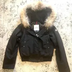 Moncler ダウンジャケット 00 黒 ファー付き ショート丈　レディース