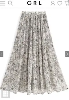 GRL 花柄消し プリーツスカート ey002