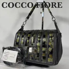 美品 コッコフィオーレ ハンドバッグ ショルダーバッグ 2way クロコダイル