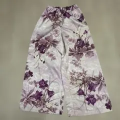 着物リメイク　ワイドパンツ　ハンドメイド