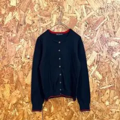 Clear Impression カーディガン ウール混在 ネイビー レディース